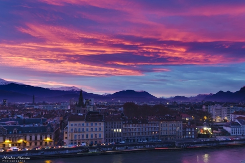Nuage en feu sur Grenoble
