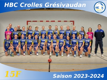 Handball photo d'équipe 2023 15F - HBC Crolles Grésivaudan - Isère
