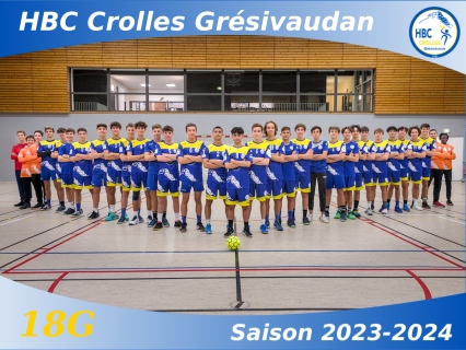 Handball photo d'équipe 2023 18G - HBC Crolles Grésivaudan - Isère